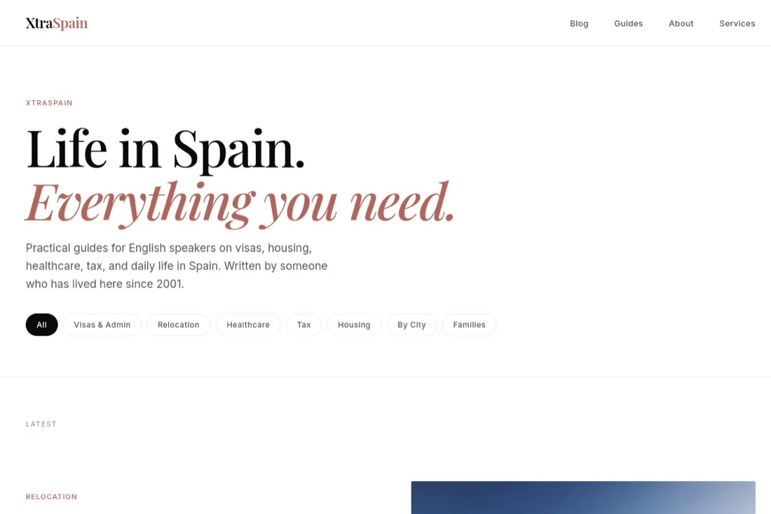 Página web de Xtra Spain creada por BuenaWeb